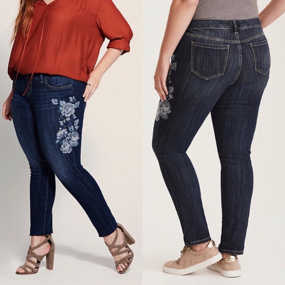 Torrid Vintage Premium Embroidered Skinny Jean